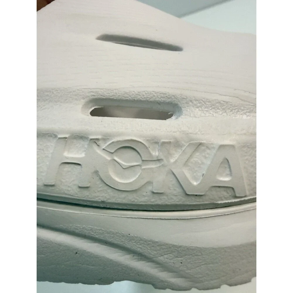 Hoka Ora Recovery Slide 3 White Cushioned Athletic Sandals Unisex Women 7